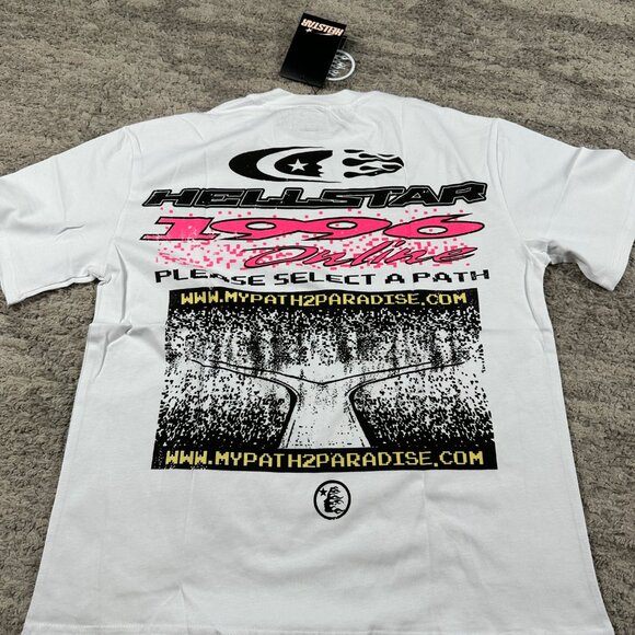 Hellstar Pixel Blue Red Path To Paradise T-Shirt Men’s Size Large - Picture 3 of 4